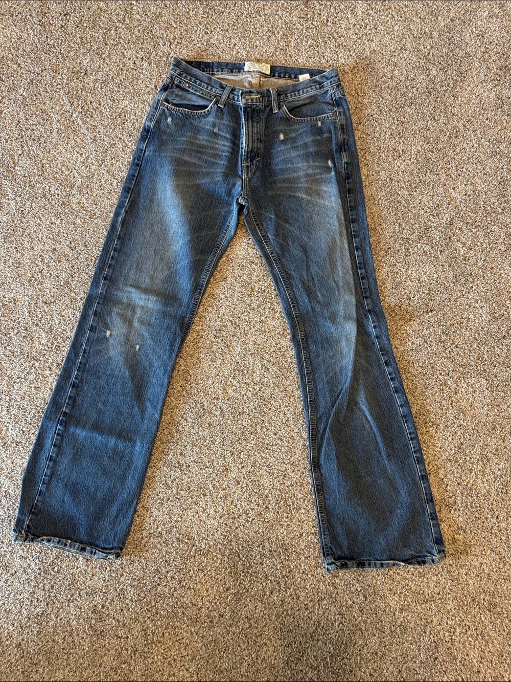 American Eagle Outfitters Men's Dark Blue Bootcut Jeans